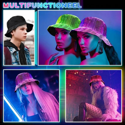 Lichtgevende Glasvezel Bucket Hat