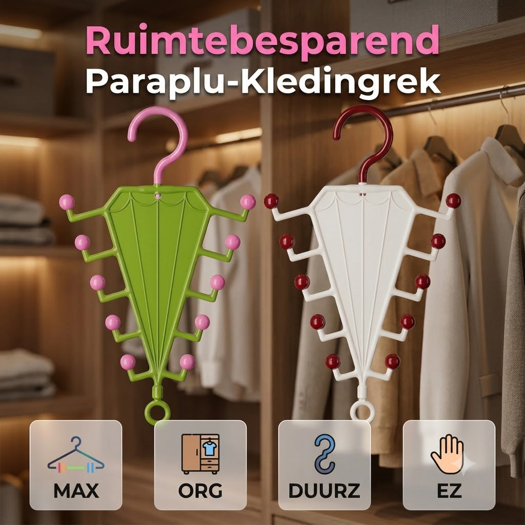 Multifunctioneel V-vormig dubbelzijdig opbergrek met hangers