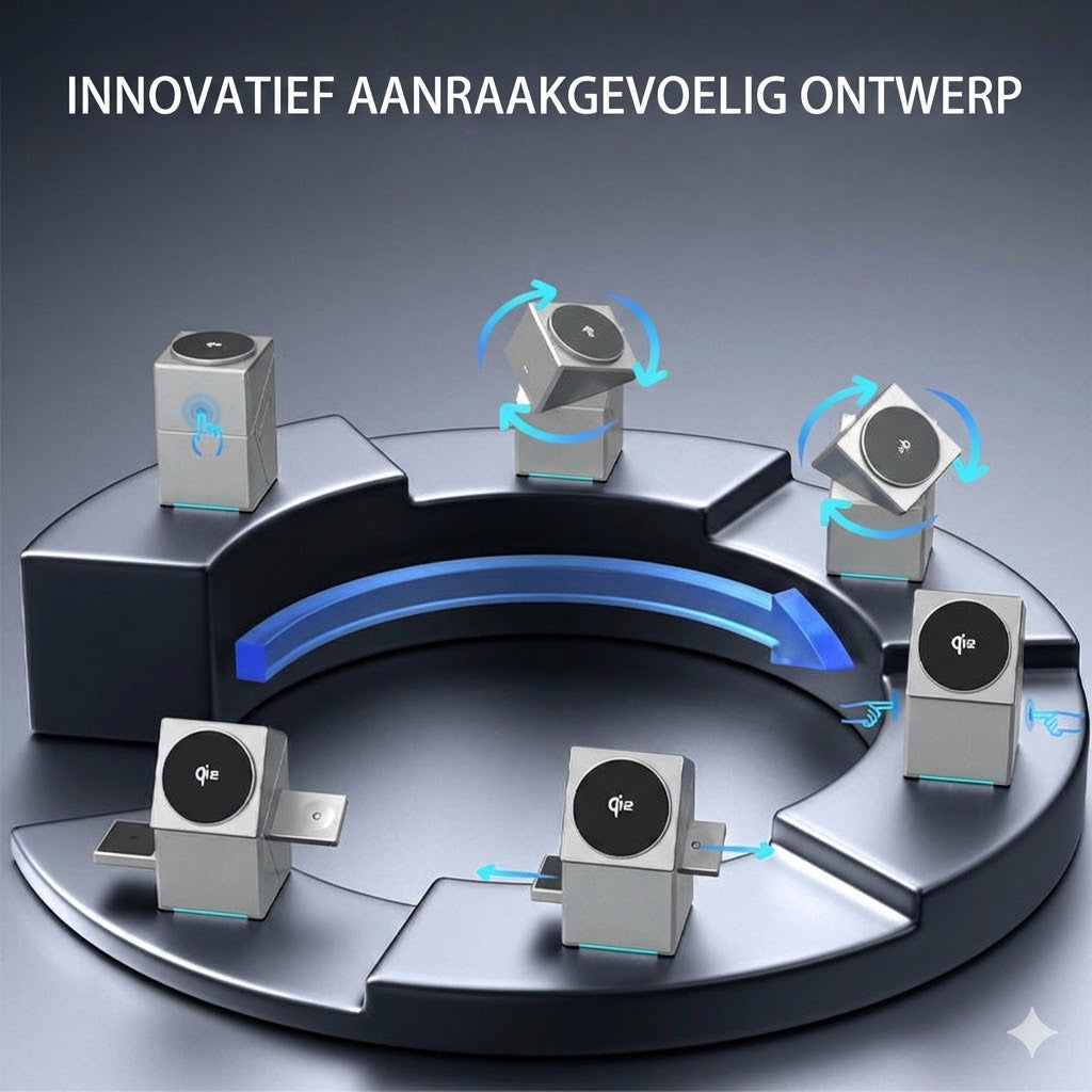 3-in-1 opvouwbaar magnetisch draadloos laadstation
