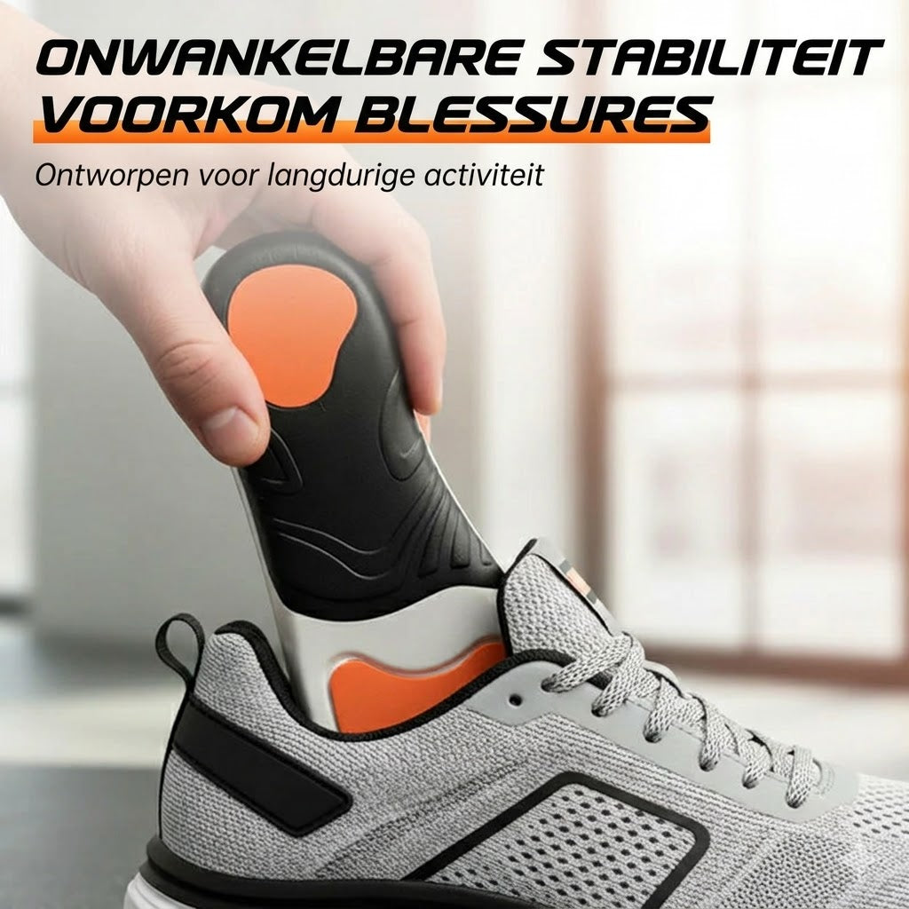 Schokabsorberende sportzolen met voetboogondersteuning