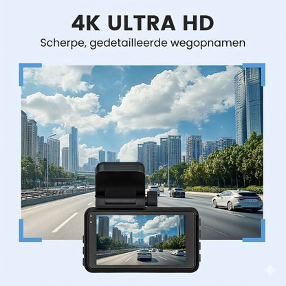 4K Ultra HD Dashcam met Wifi & Nachtzicht