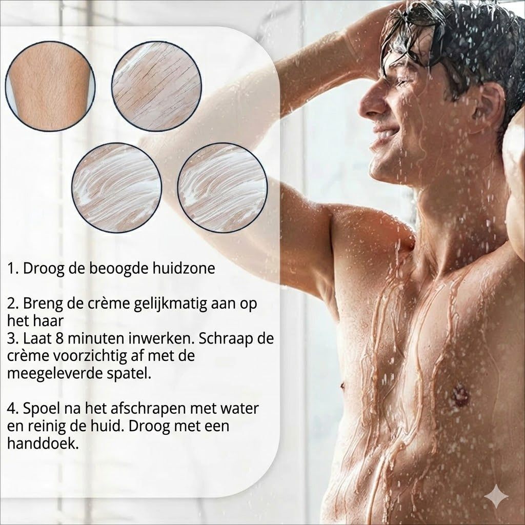 Snelwerkende ontharingscrème voor mannen