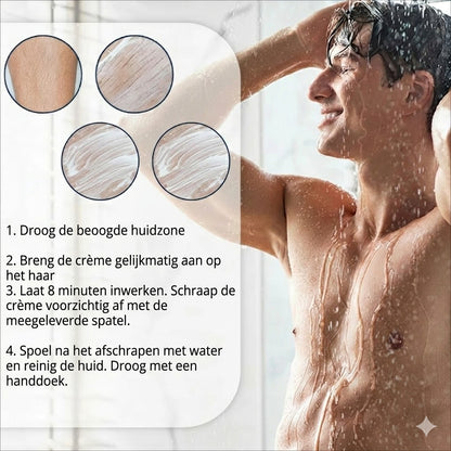Snelwerkende ontharingscrème voor mannen