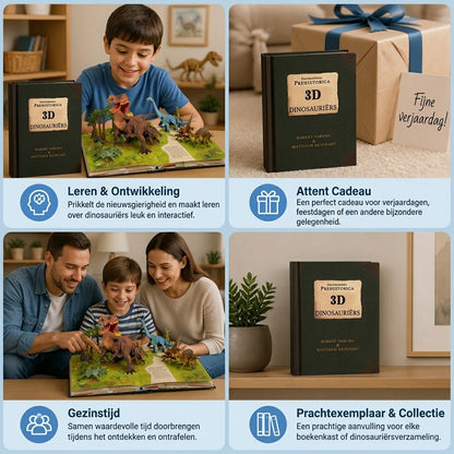 Interactief 3D pop up dinosaurusboek