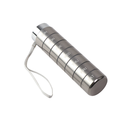 Smart Dose metalen pillendoos met 7 vakjes