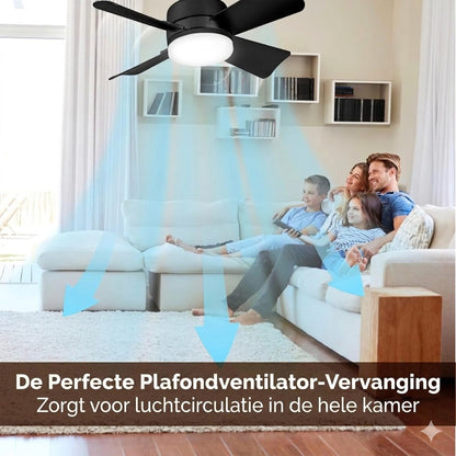 2-in-1 Draagbare plafondventilator & lamp met afstandsbediening