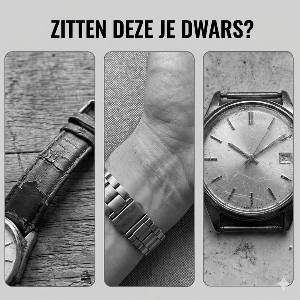 Minimalistisch quartzhorloge voor heren met datumweergave