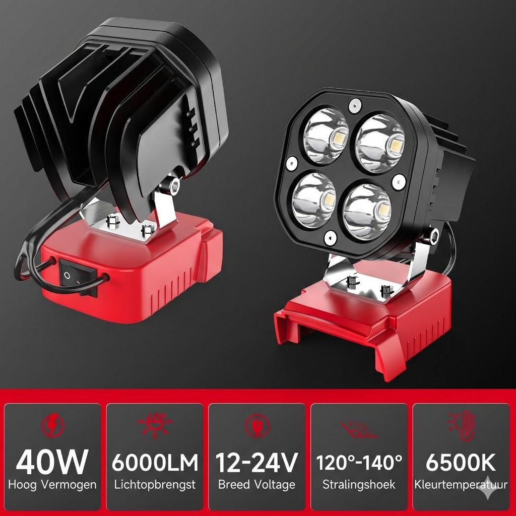 40W draagbare 6000LM LED-werklamp