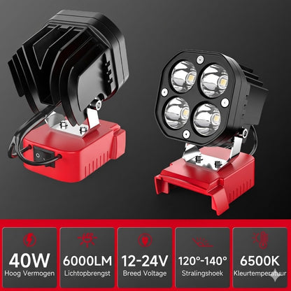 40W draagbare 6000LM LED-werklamp