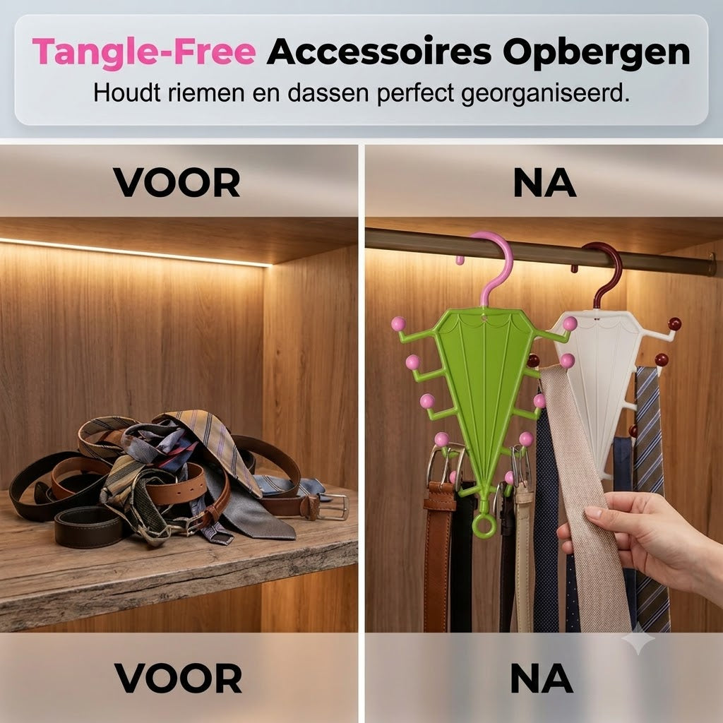 Multifunctioneel V-vormig dubbelzijdig opbergrek met hangers