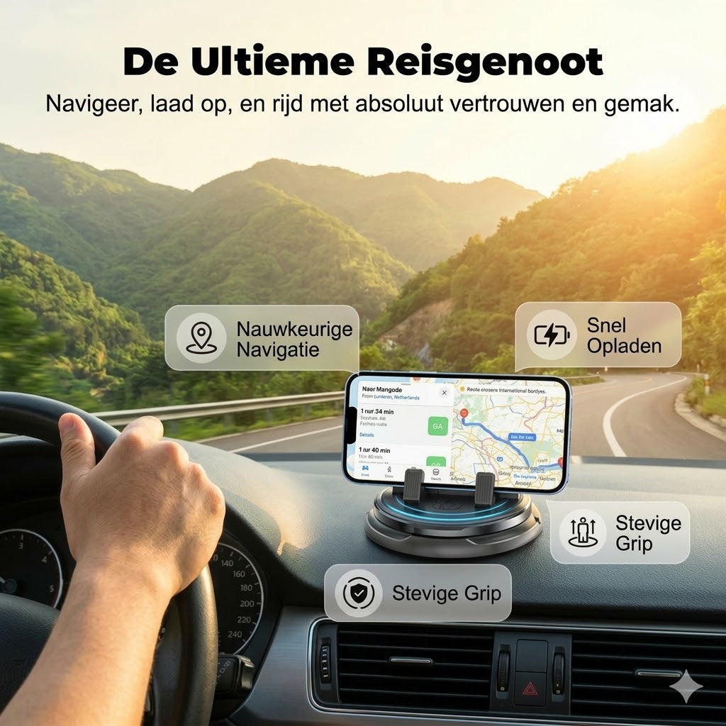 360° draaibare telefoonhouder voor op het dashboard