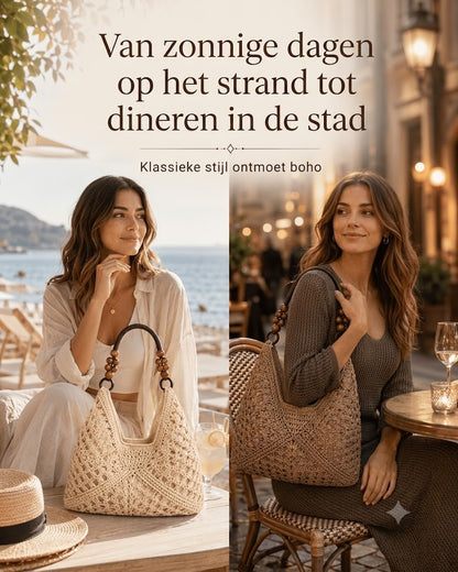Boho Classic geweven shopper