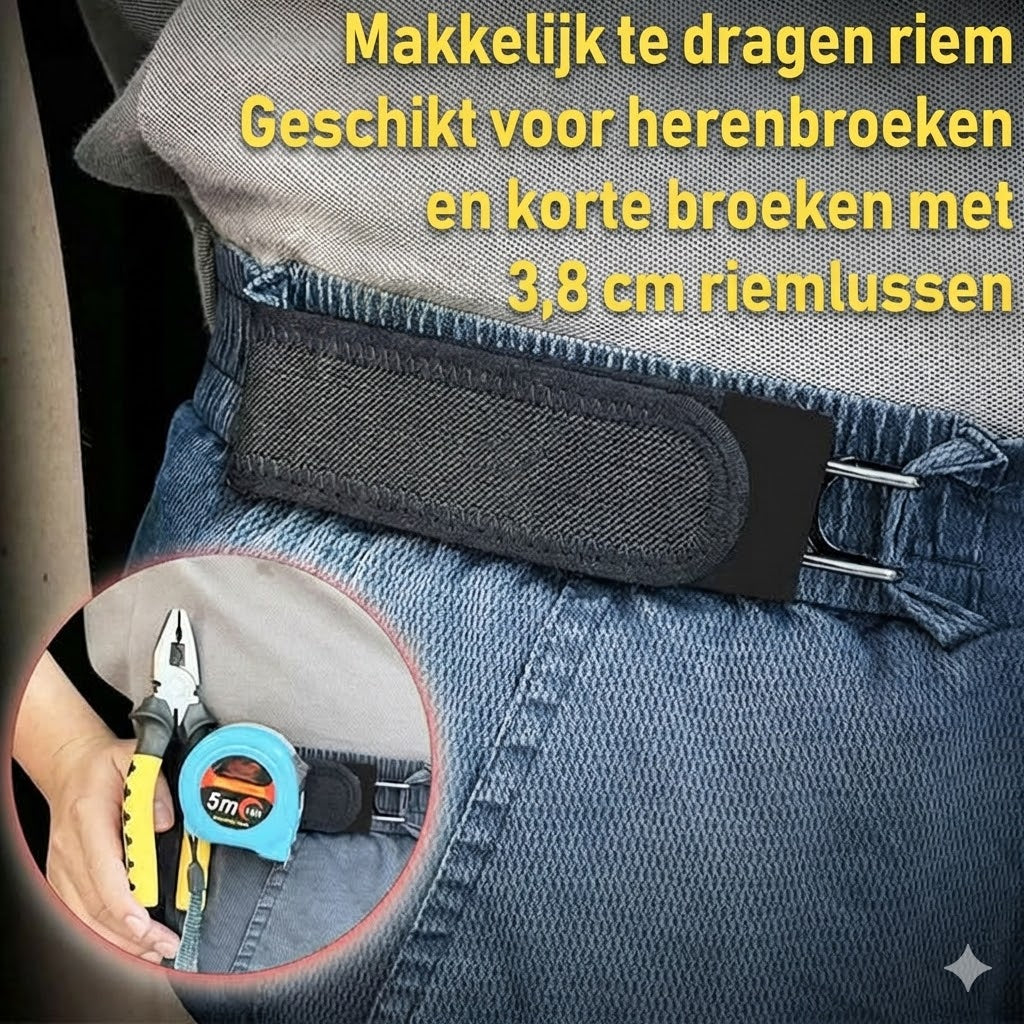 Elastische riem zonder gesp voor mannen en vrouwen（1 Paar）