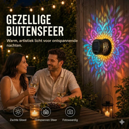 Mandala Solarlamp - Prachtige Projectie & IP65 Waterdicht