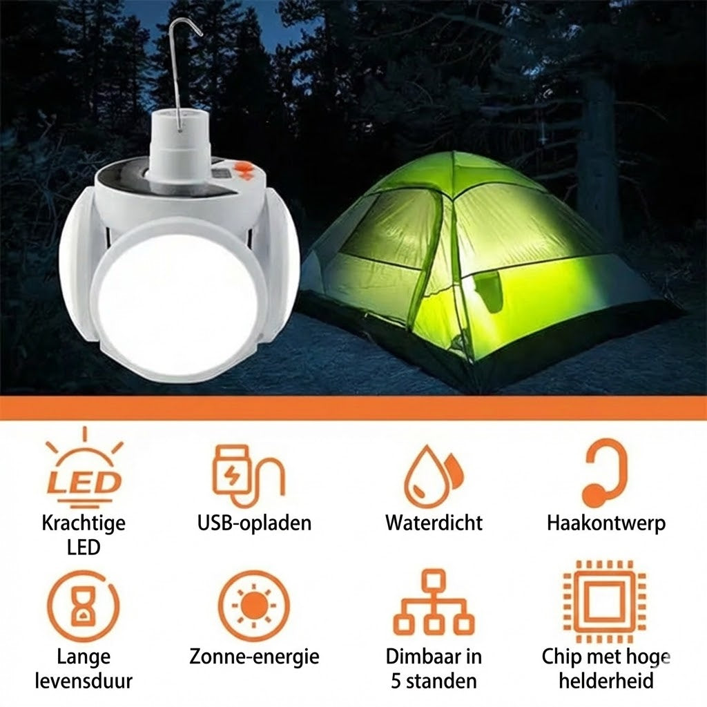 Solar multifunctioneel opvouwbaar voetballicht