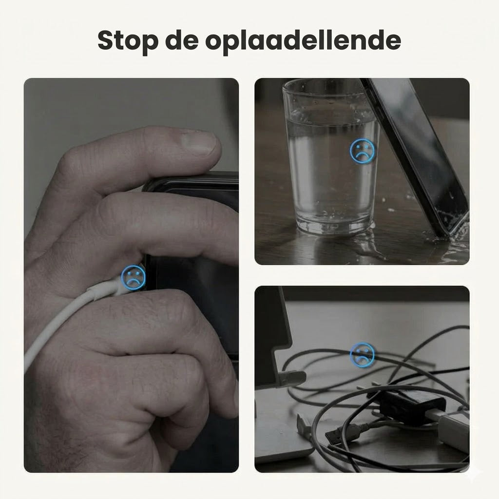 Snelle oplaadadapter met 360° opvouwbare telefoonstandaard