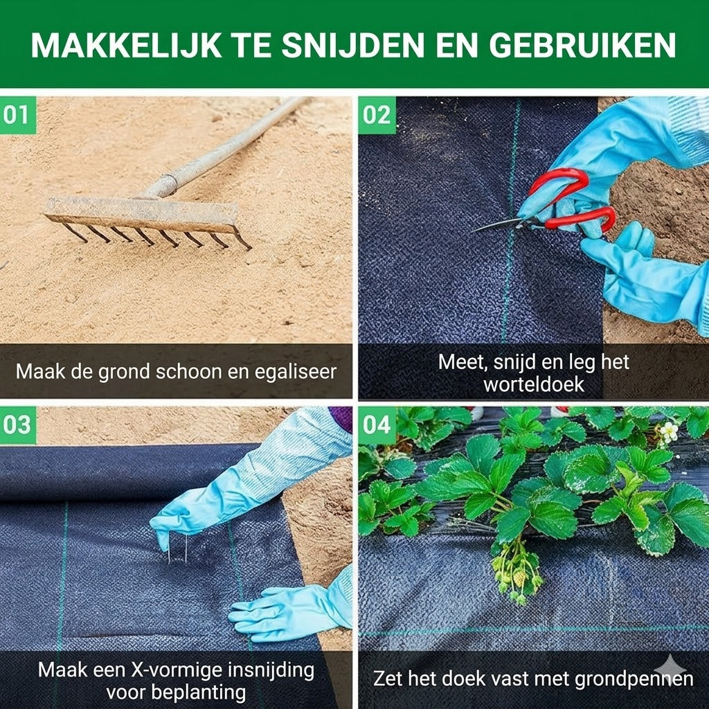Biologisch afbreekbaar onkruidwerend doek