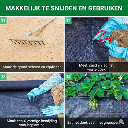 Biologisch afbreekbaar onkruidwerend doek
