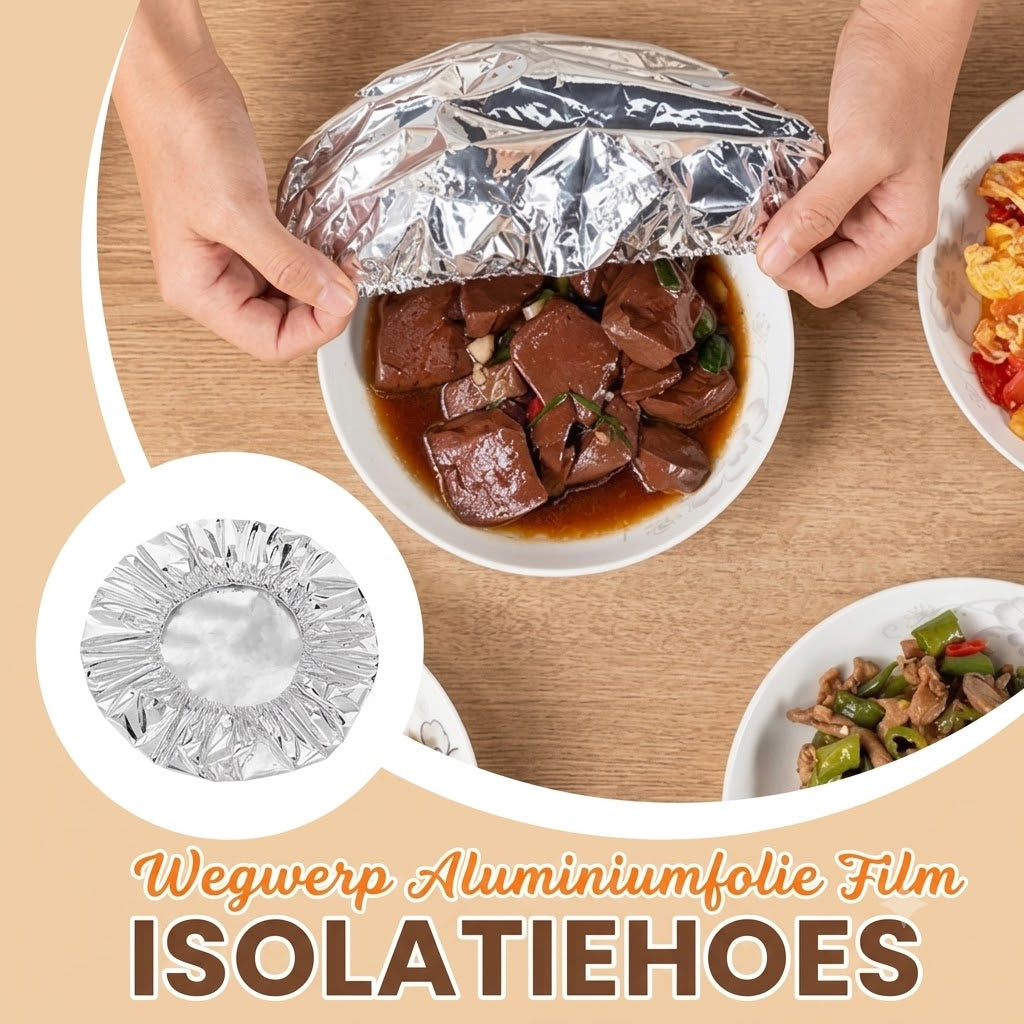 Professionele isolatiehoezen van aluminiumfolie met magnetronfunctie - 50 stuks per set