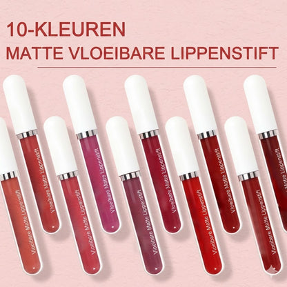 10 Stuks matte, waterdichte en langhoudende lipgloss