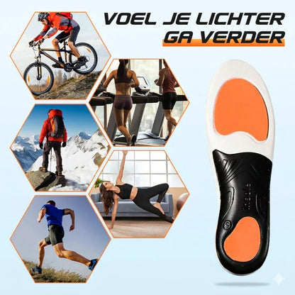 Schokabsorberende sportzolen met voetboogondersteuning