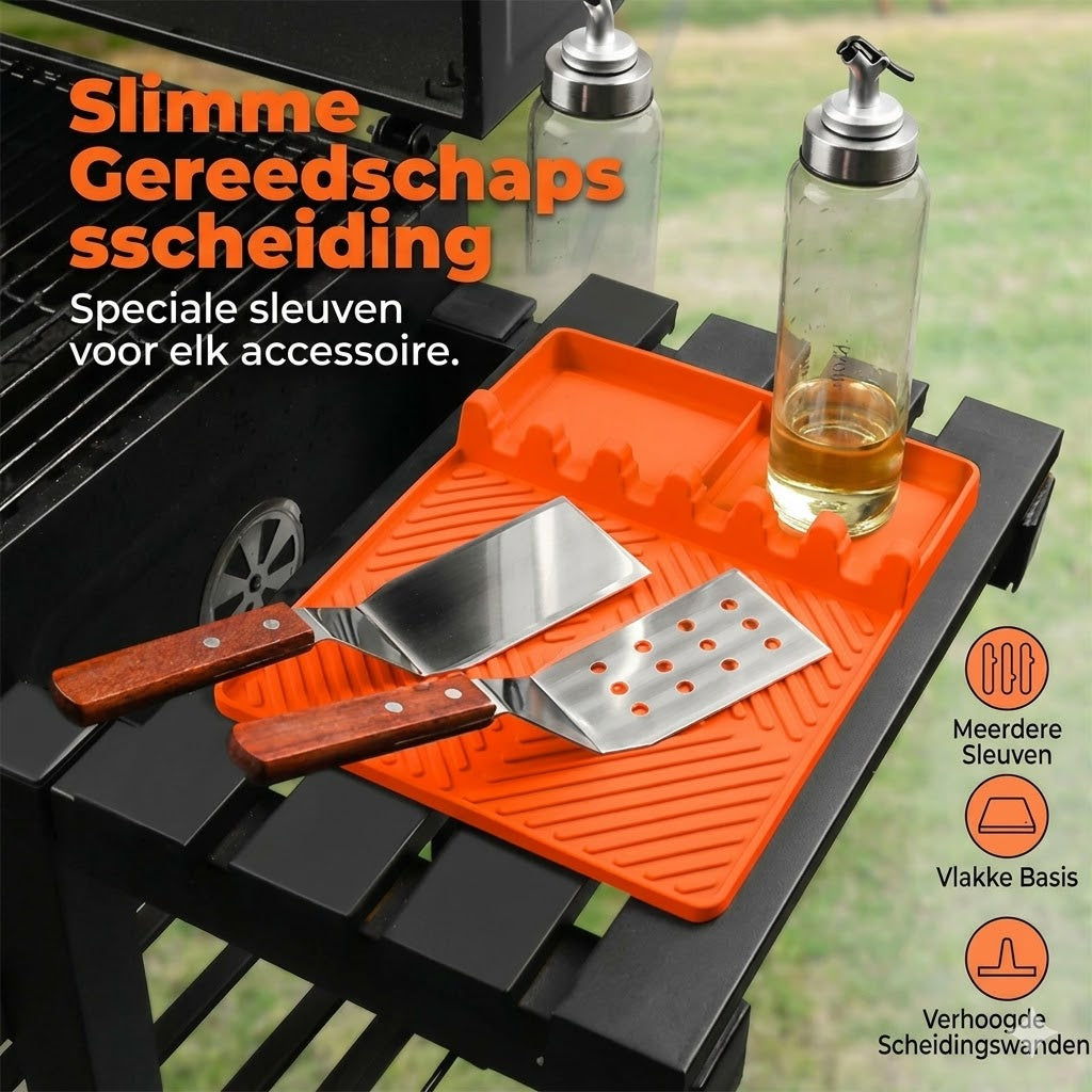 Hoogwaardige siliconen grillmat voor zijplank beschermt tegen vet en morsen