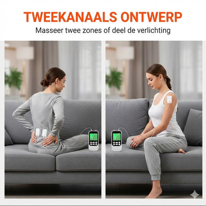 Draagbare tweekanaals TENS-spierstimulator