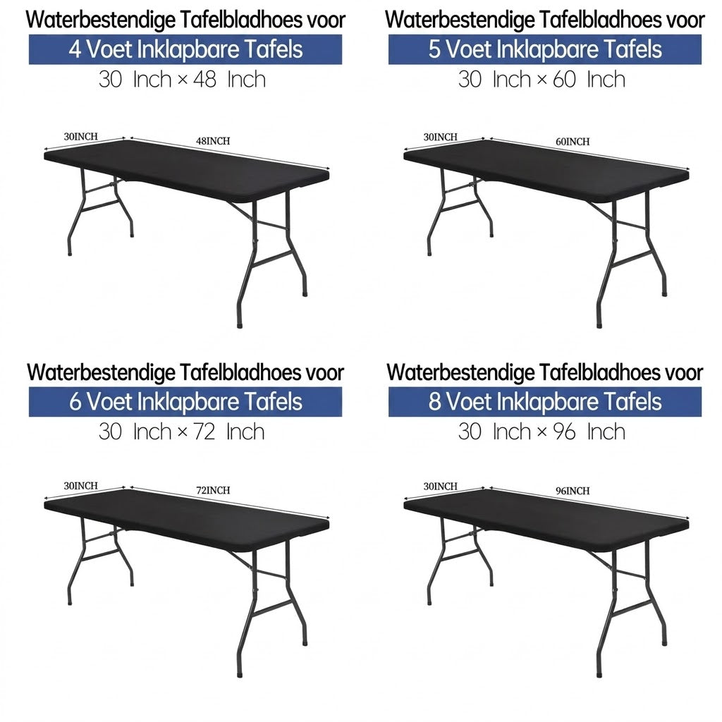 Rekbare Tafel Top Hoes – Past op 4ft, 6ft en 8ft Tafels