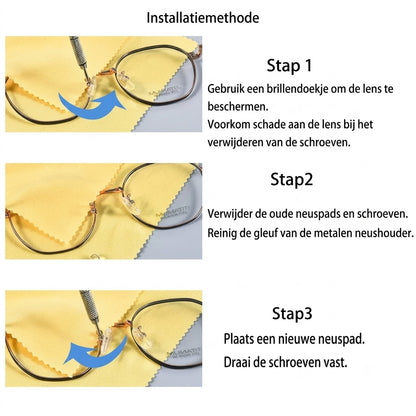 Reparatieset Brillenneussteunen