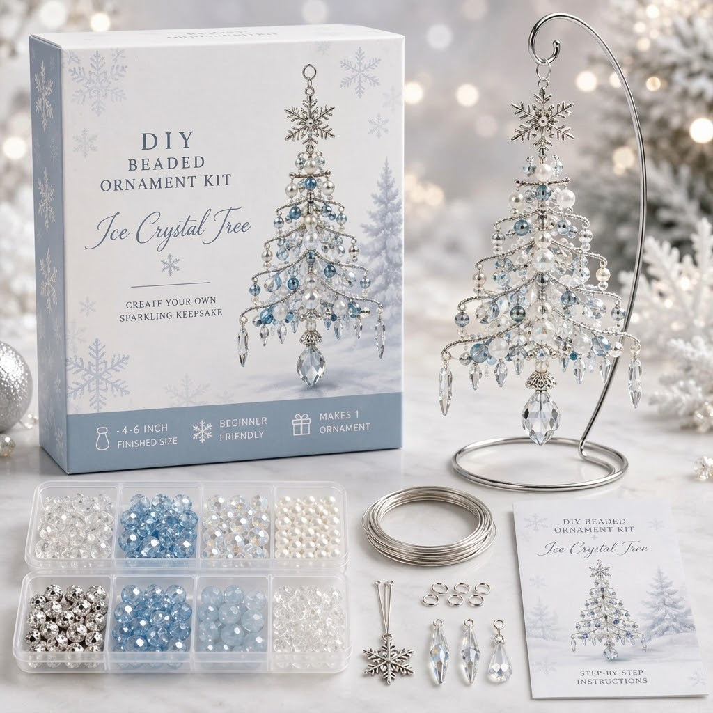 DIY kerstboomornament met kralen