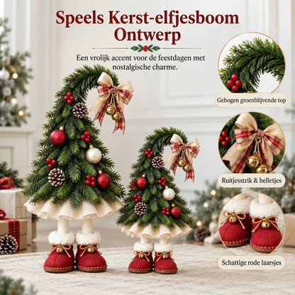 Kerstboomdecoratie met Speelse Elfjes