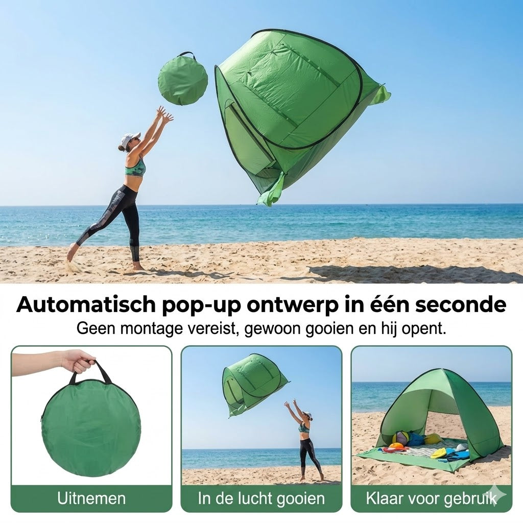 Automatische pop-up strandtent