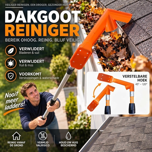 Ergonomische dakgootreiniger