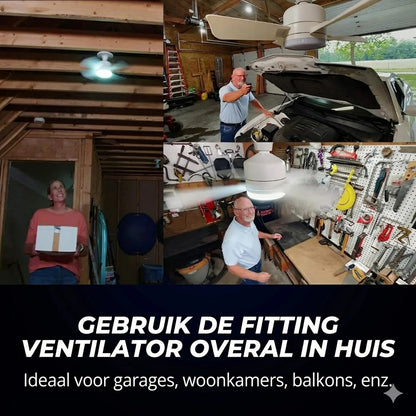 2-in-1 Draagbare plafondventilator & lamp met afstandsbediening