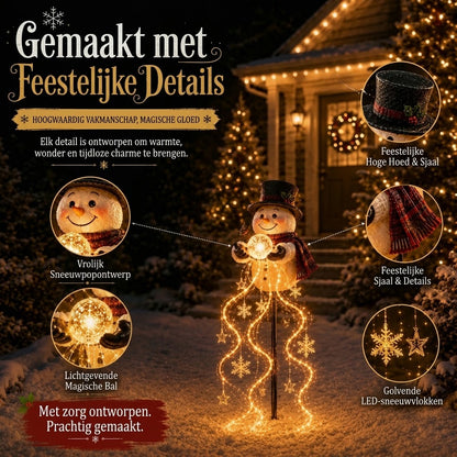 Snowman Magic Fountain LED tuinlamp