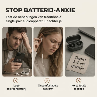 Lichtgewicht Bluetooth oordopjes met oorclip voor sport