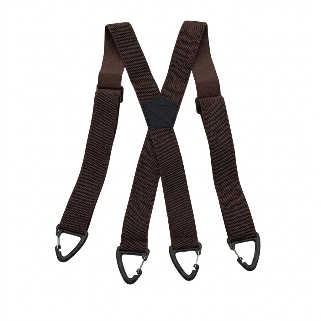 Elastische outdoorriem voor heren met karabijnsluiting 3,8 cm