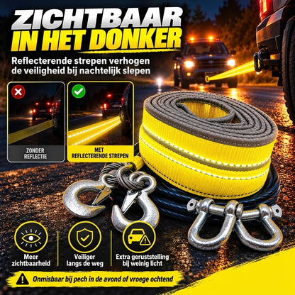 Sleepband 8 ton 4 meter met U beugelhaken