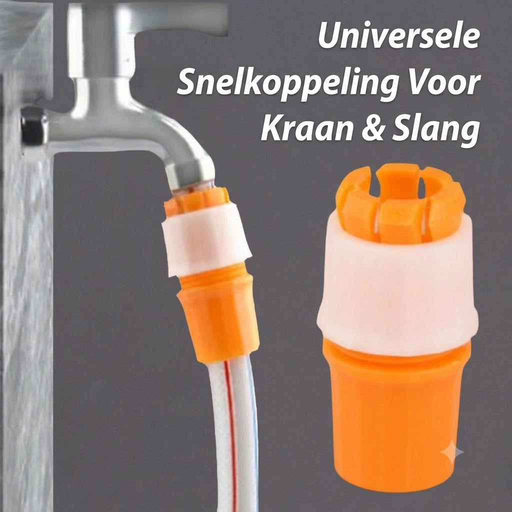 Universele Lekvrije Snelkoppeling voor Tuinslang en Kraan