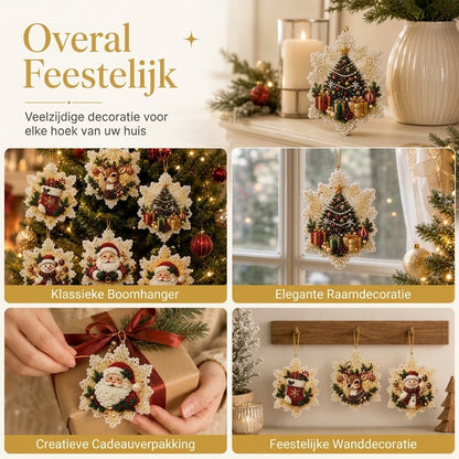 DIY kerstbal knutselset met parels en acryl