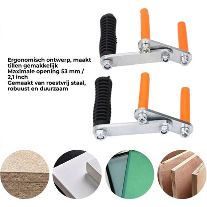 Ergonomische plaatdragers set van 2