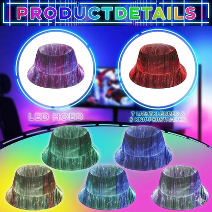 Lichtgevende Glasvezel Bucket Hat