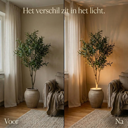 Draadloze plant uplight met afstandsbediening