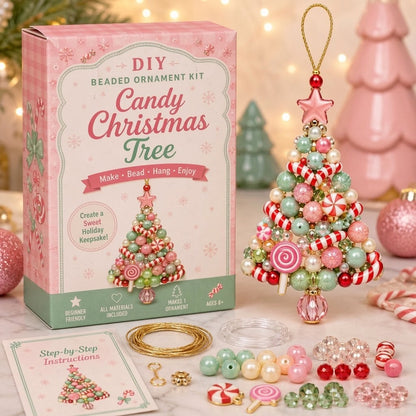 DIY kerstboomornament met kralen