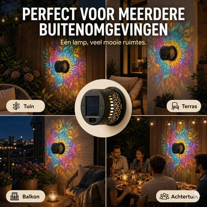 Mandala Solarlamp - Prachtige Projectie & IP65 Waterdicht