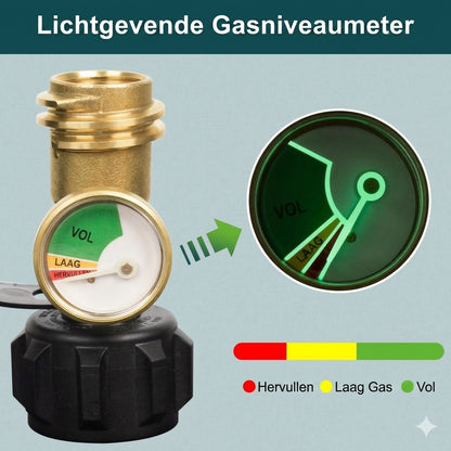 Universele propaantankmeter voor LP-tanks van 5-40 pond