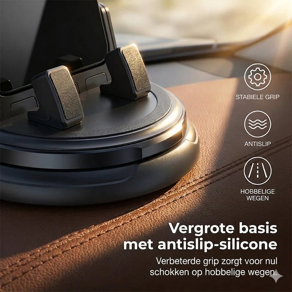 360° draaibare telefoonhouder voor op het dashboard