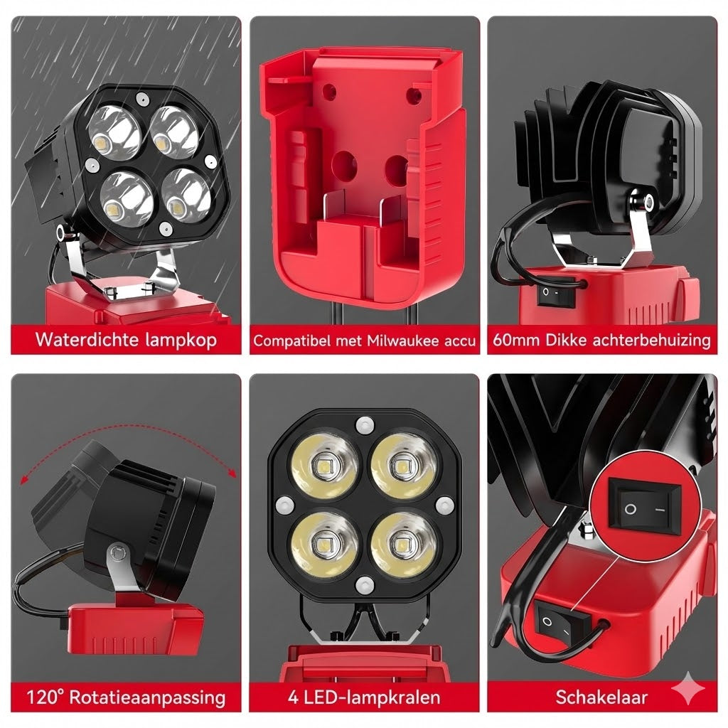 40W draagbare 6000LM LED-werklamp