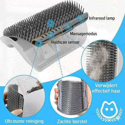 Zelfreinigende Katten Massageborstel voor Hoeken