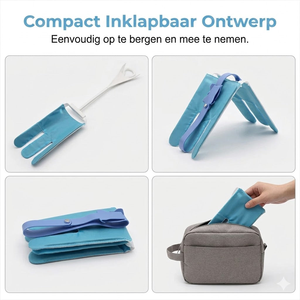 Niet-buigbare sokkenhulp met treklussen
